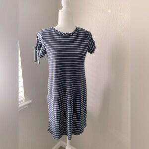 LC Lauren Conrad Navy Striped Dress